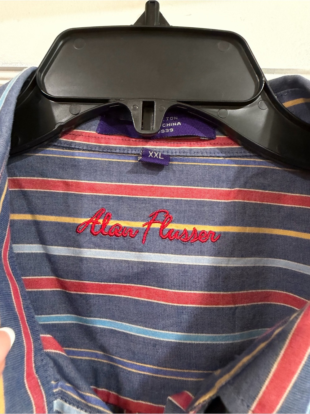 Alan Flusser Blue Multi-Stripe Button-Down Shirt - Picture 2 of 7